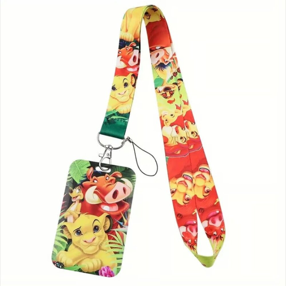 Simba Lion King and Friends Lanyard with ID Key Card Holder